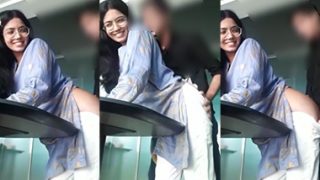 Sexy Glasses Horny College Girl Sex With BF