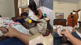 Mallu Maid Aunty Watches Me Flash Dick Leak Nude Sex