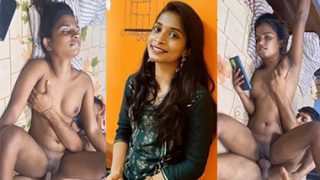 Tamil Skinny Girl Fucking – Cumshot On Pussy by Bf Sex